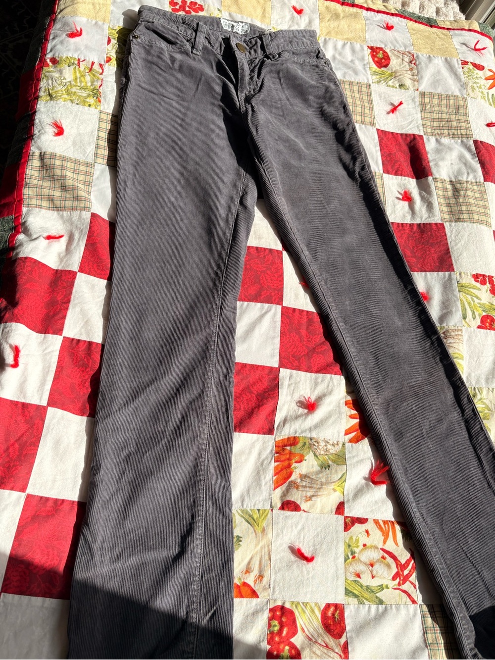 Current Elliott Women’s Gray Corduroy Jeans 25